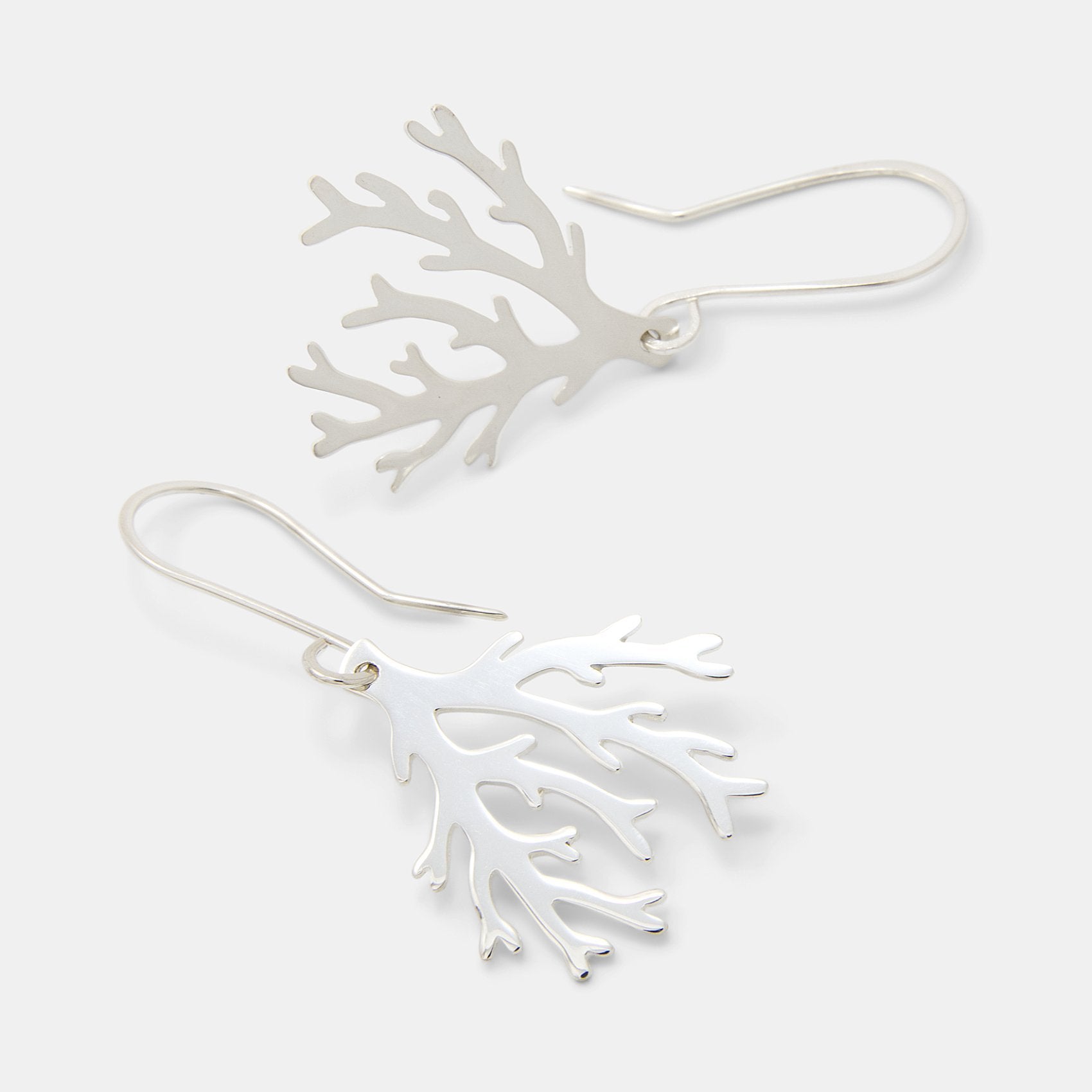 Branch coral silver dangle earrings - Simone Walsh Jewellery Australia