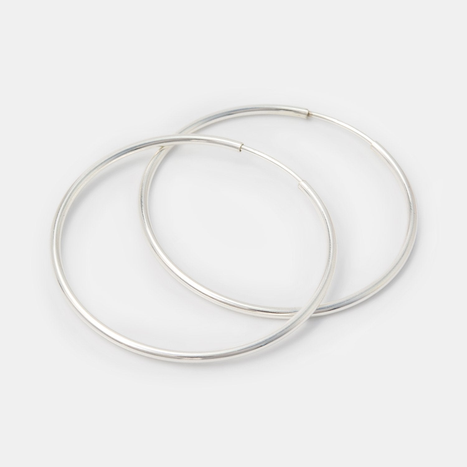 Endless hoop earrings: silver - Simone Walsh Jewellery Australia