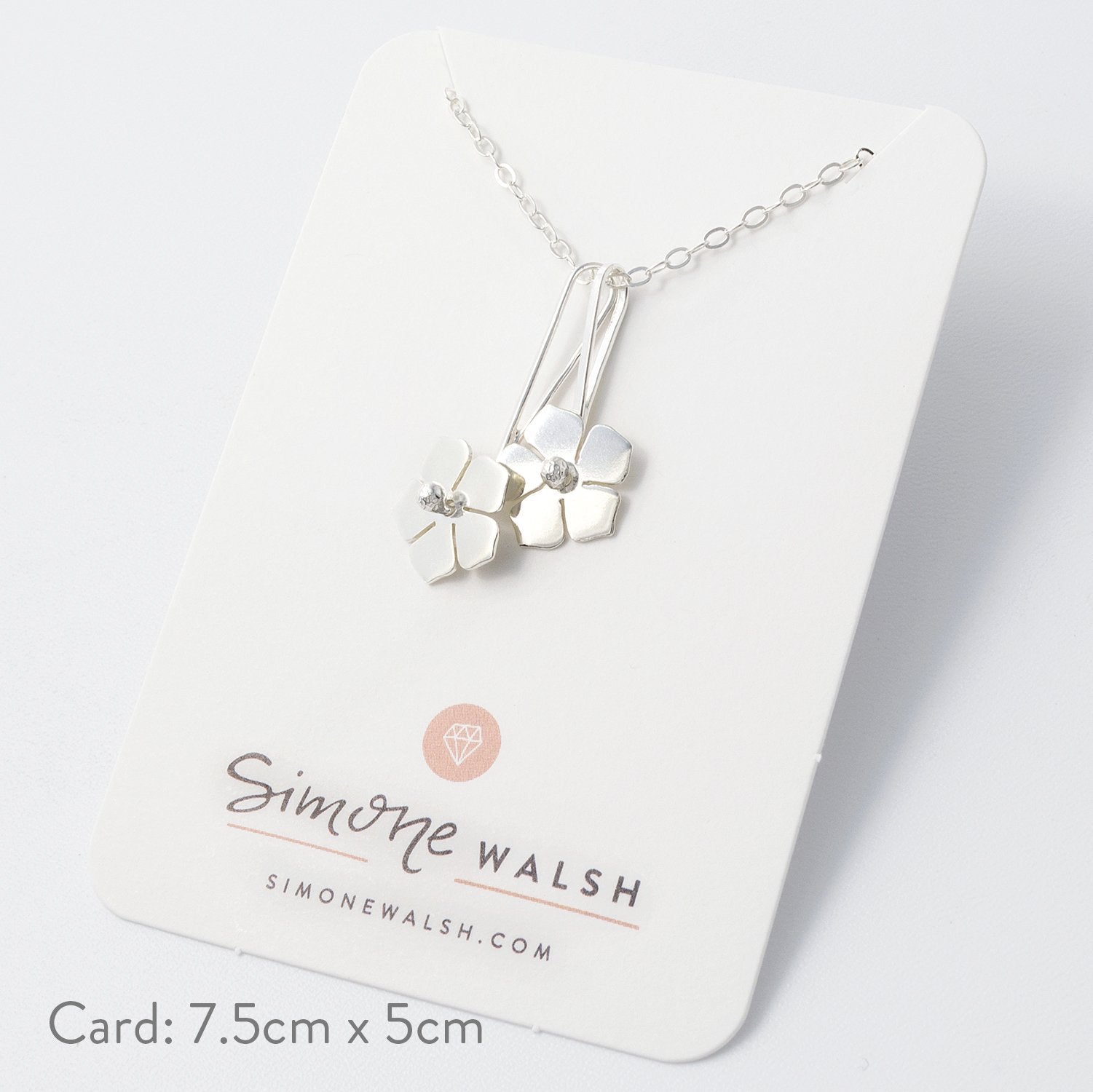 Forget-me-nots on chain - Simone Walsh Jewellery Australia