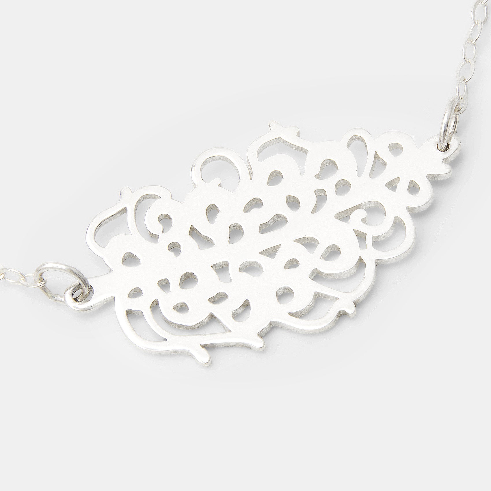 Grevillea Flower Silver Chain Necklace - Simone Walsh Jewellery Australia