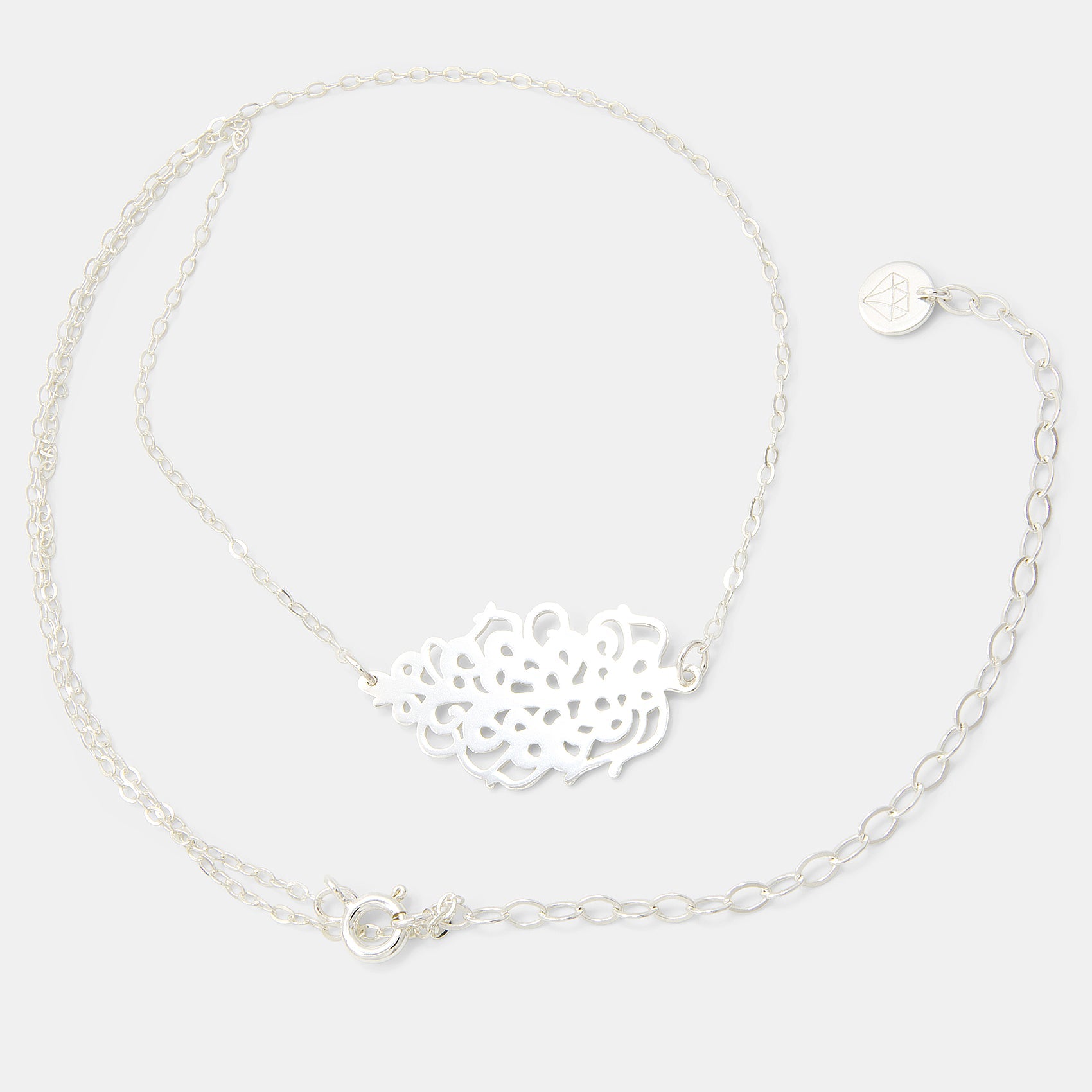 Grevillea Flower Silver Chain Necklace - Simone Walsh Jewellery Australia