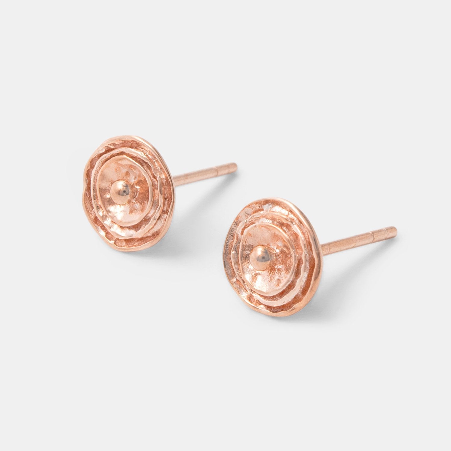 Rose earrings: rose gold - Simone Walsh Jewellery Australia