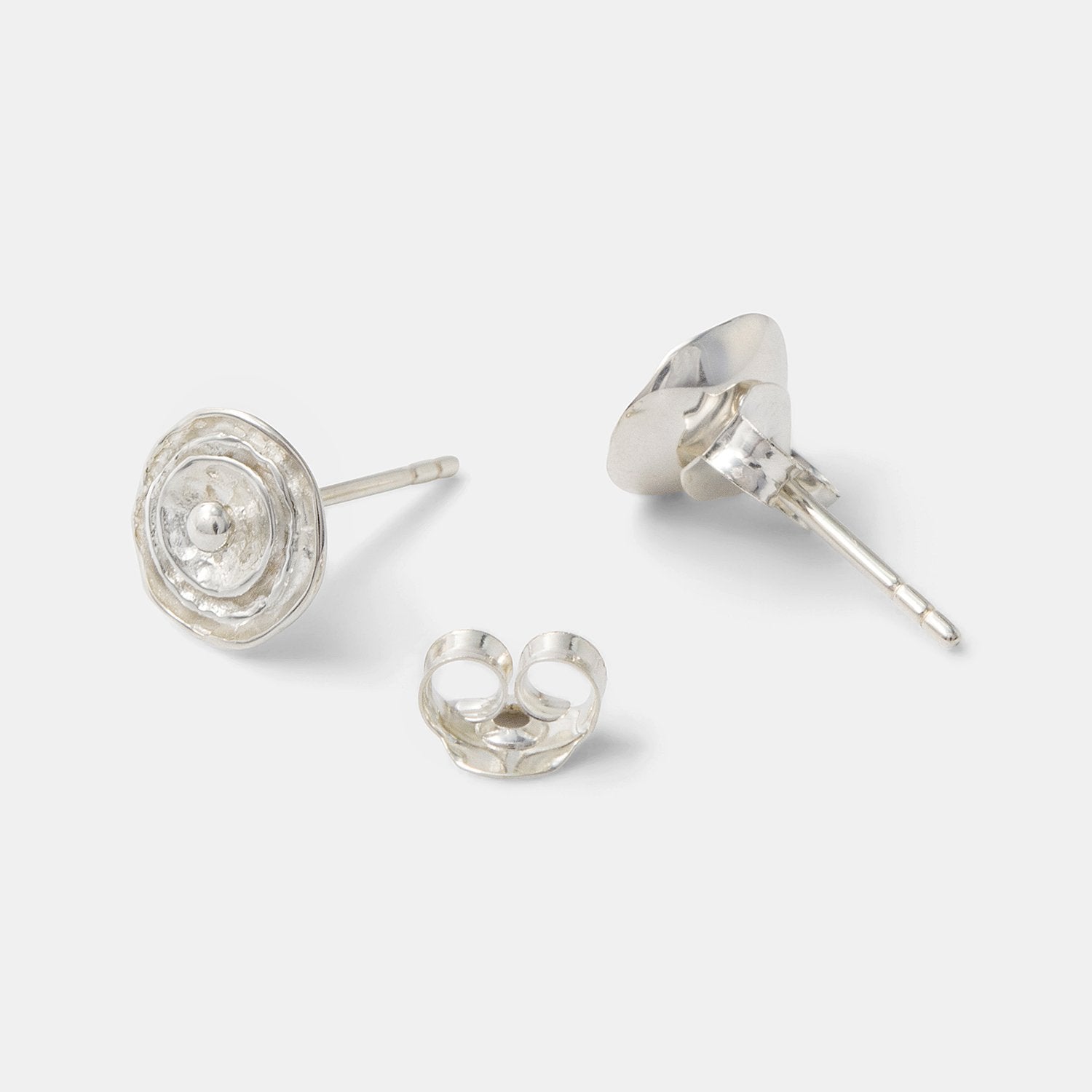 Rose earrings: silver - Simone Walsh Jewellery Australia