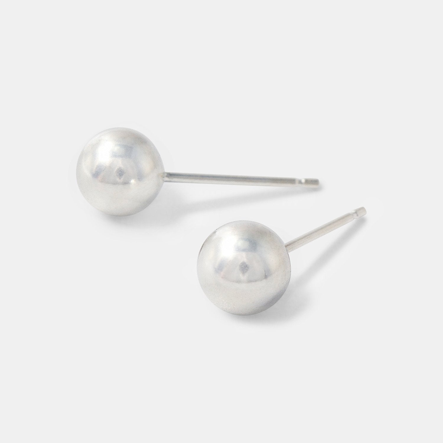 Silver ball stud earrings: large - Simone Walsh Jewellery Australia